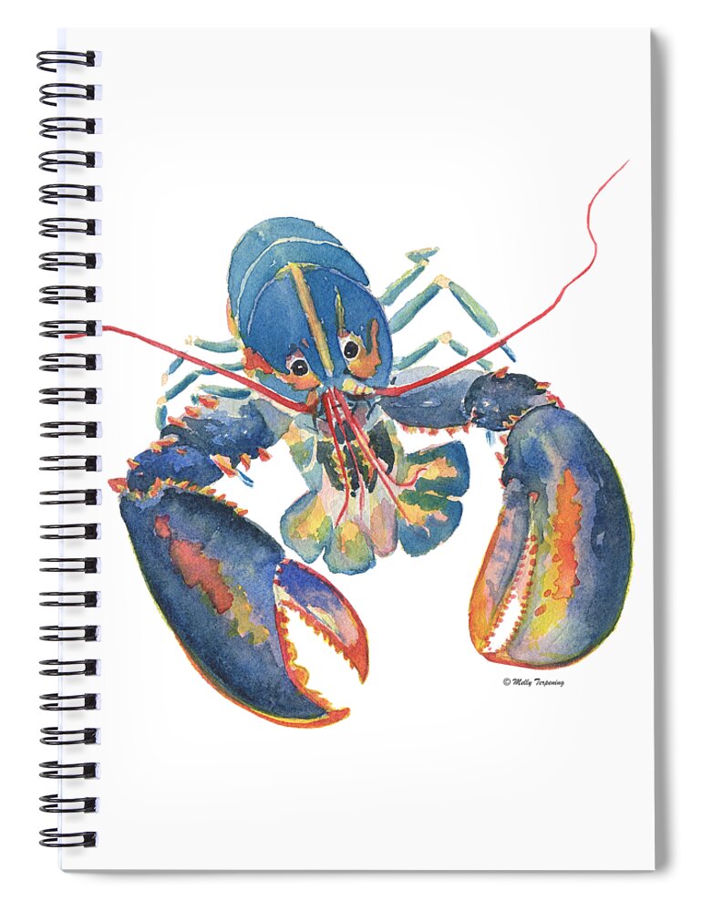 Sea Lobster Spiral Notebook featuring the painting Sea Lobster by Melly Terpening