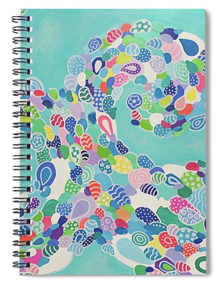 Pattern Art Spiral Notebook featuring the painting Sea Nymph by Beth Ann Scott