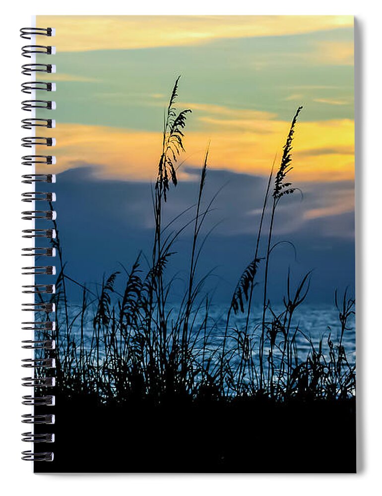 Sea Oats Spiral Notebook featuring the photograph Sea oat Sunset by Robert Wilder Jr