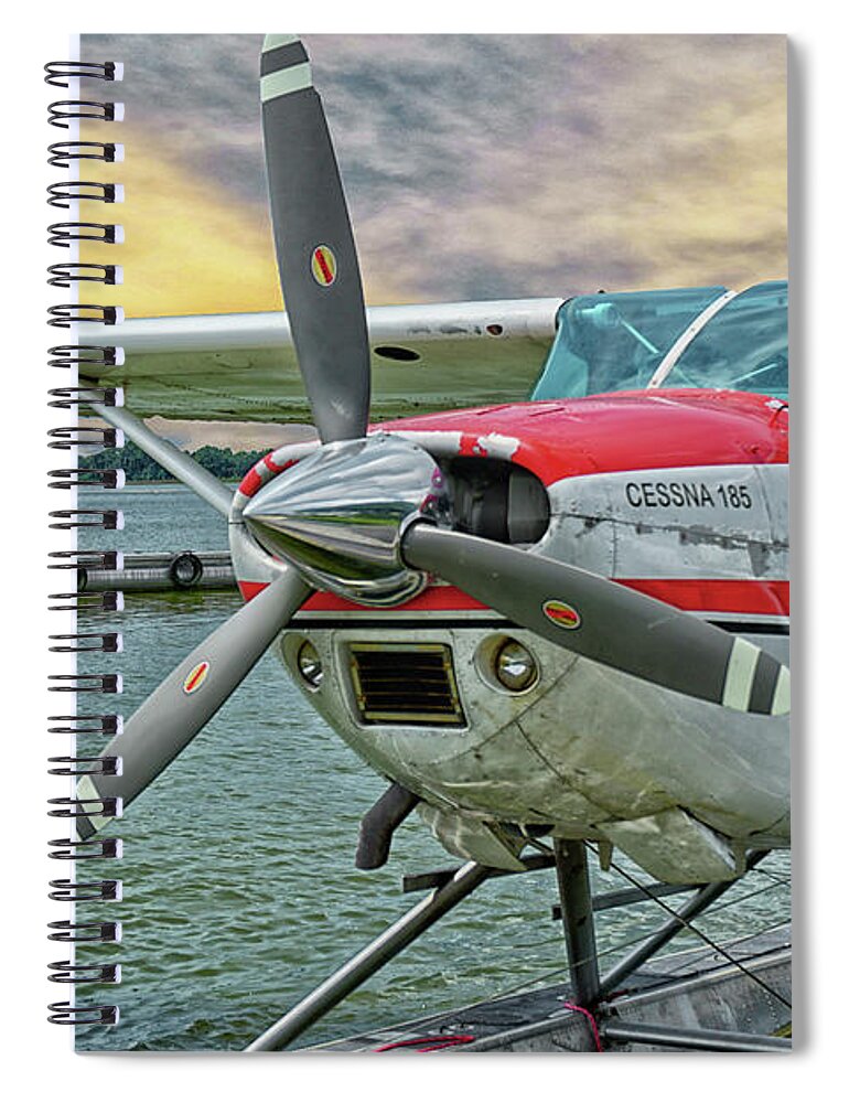 Plane Spiral Notebook featuring the photograph Sea Plane by Dennis Dugan