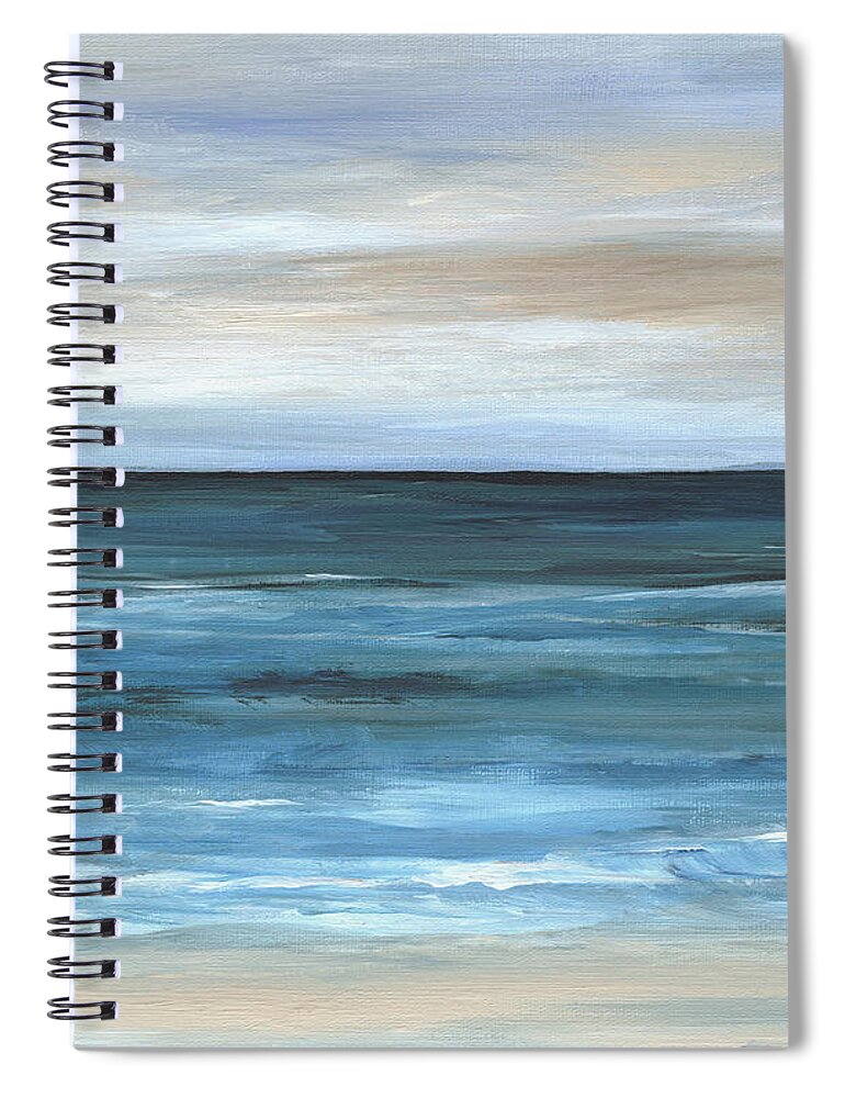 Sea Spiral Notebook featuring the painting Sea View 266 by Lucie Dumas