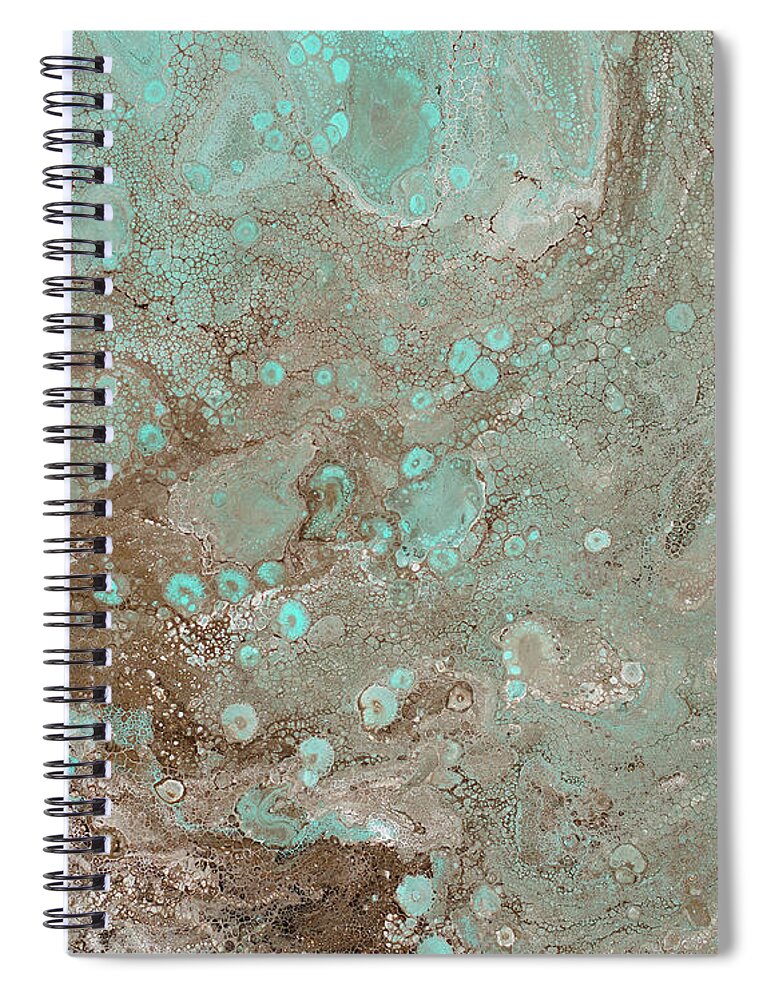 Ocean Spiral Notebook featuring the painting SeaGlass by Tamara Nelson