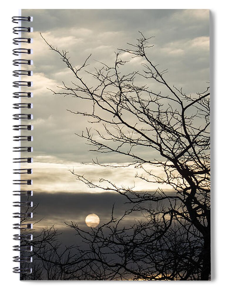 Georgia Mizuleva Spiral Notebook featuring the photograph Searching for the Sun on an Angry Sky by Georgia Mizuleva