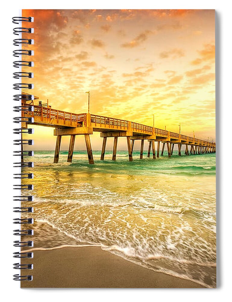 Seascape Spiral Notebook featuring the photograph Seascape by Mariel Mcmeeking