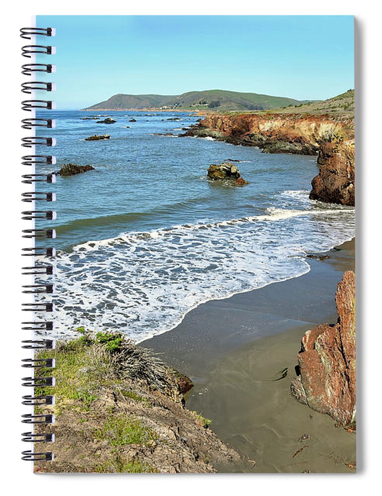 Secluded Beach Big Sur California Spiral Notebook featuring the photograph Secluded Beach Big Sur California 2 by Floyd Snyder
