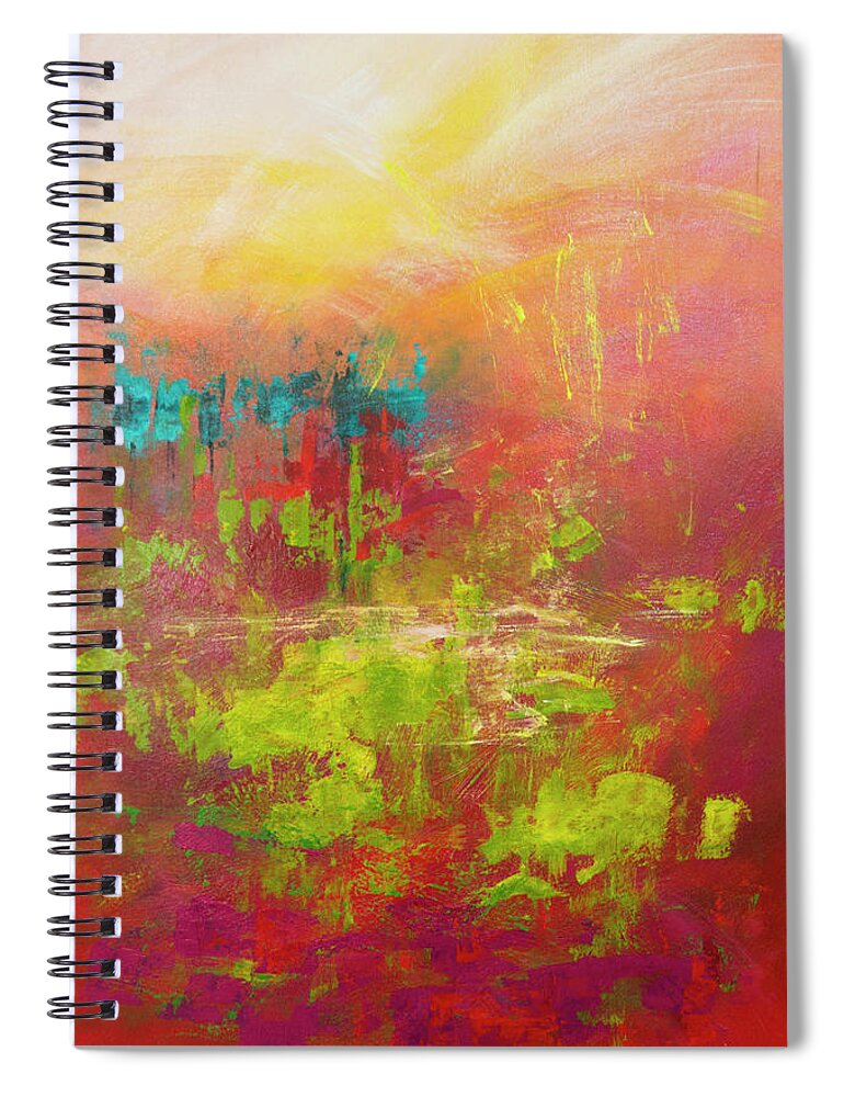 Garden Spiral Notebook featuring the painting Secret Garden by Linda Bailey
