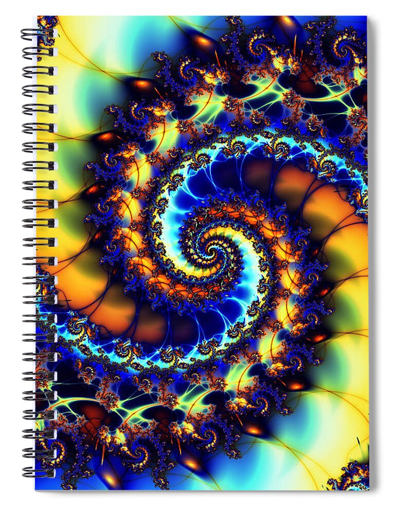 Wall Art Spiral Notebook featuring the digital art Secret Wormhole by Kelly Holm