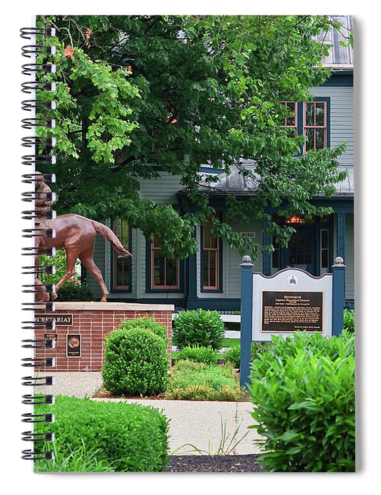 Secretariat Spiral Notebook featuring the photograph Secretariat Statue at the Kentucky Horse Park by Jill Lang