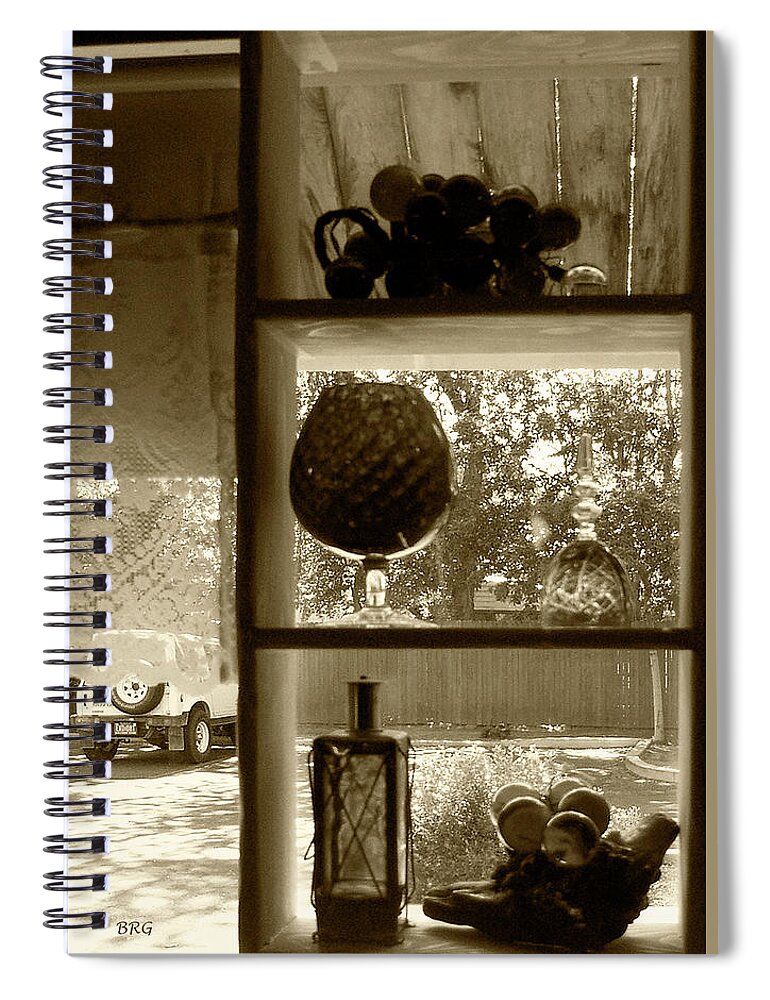 Window Spiral Notebook featuring the photograph Sedona Series - Window Display by Ben and Raisa Gertsberg