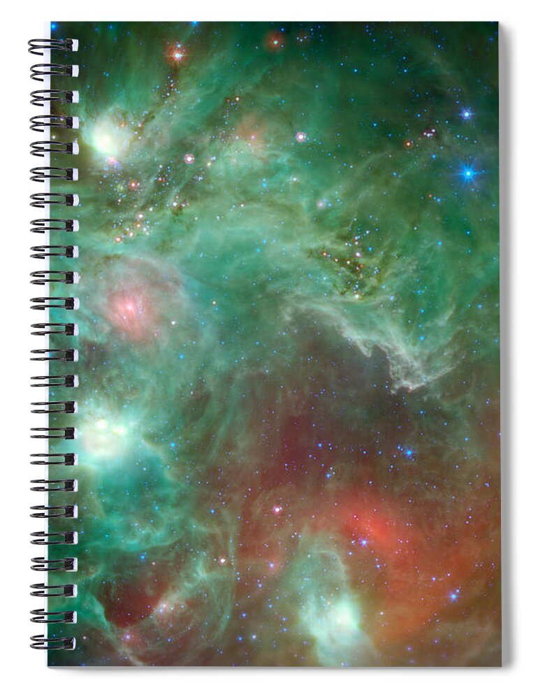 Monkey Head Nebula Spiral Notebook featuring the photograph Seeing Beyond the 'Monkey Head' by Mark Kiver