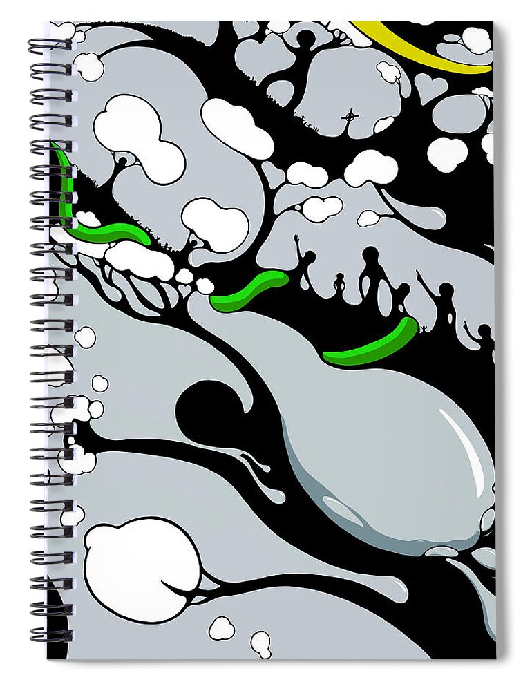 Dawn Spiral Notebook featuring the drawing Seeking Sonder by Craig Tilley