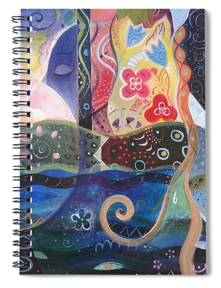 Seeker Spiral Notebook featuring the painting Seeking Wisdom by Helena Tiainen