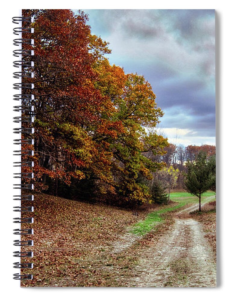 Autumn Spiral Notebook featuring the photograph Seldom Traveled 0609 by Michael Peychich