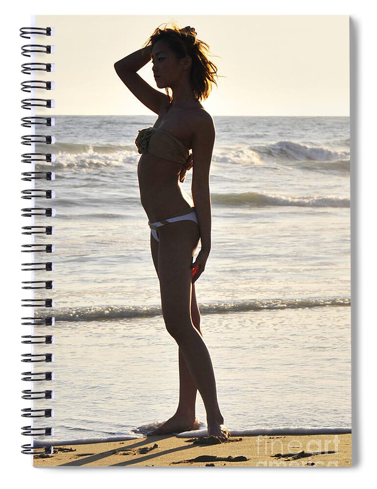 Glamour Photographs Spiral Notebook featuring the photograph Self reflecting by Robert WK Clark