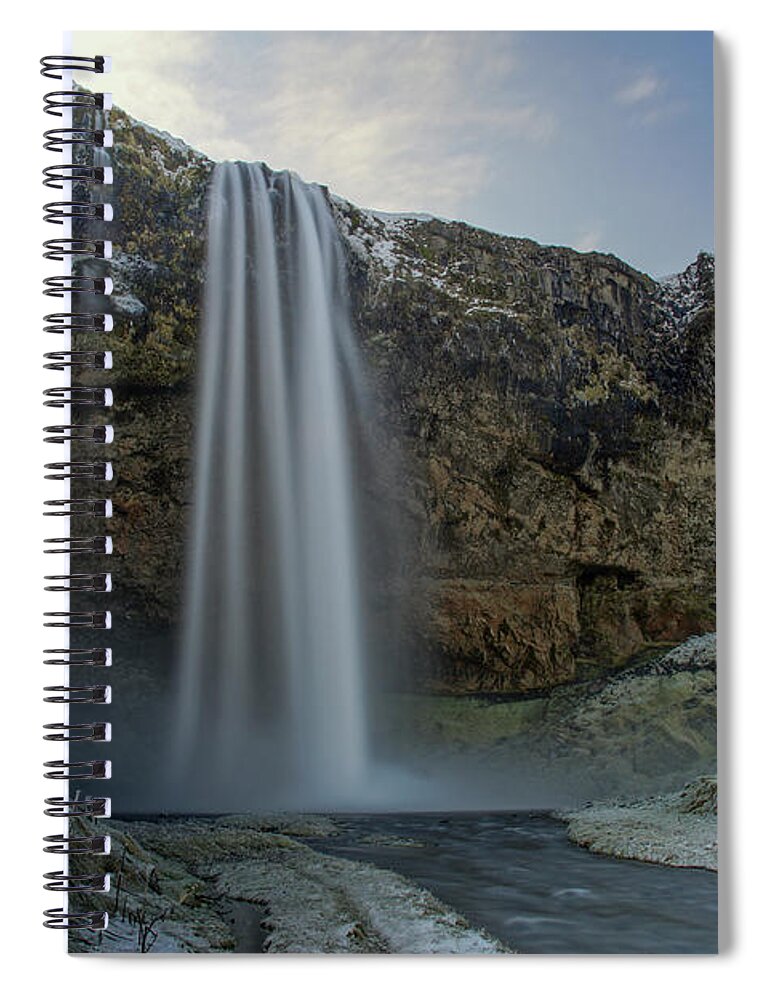 Iceland Spiral Notebook featuring the photograph Seljalandsfoss Waterfall by Brian Kamprath