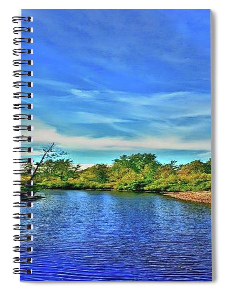 Creek Spiral Notebook featuring the photograph Selkirk Shores by Dani McEvoy