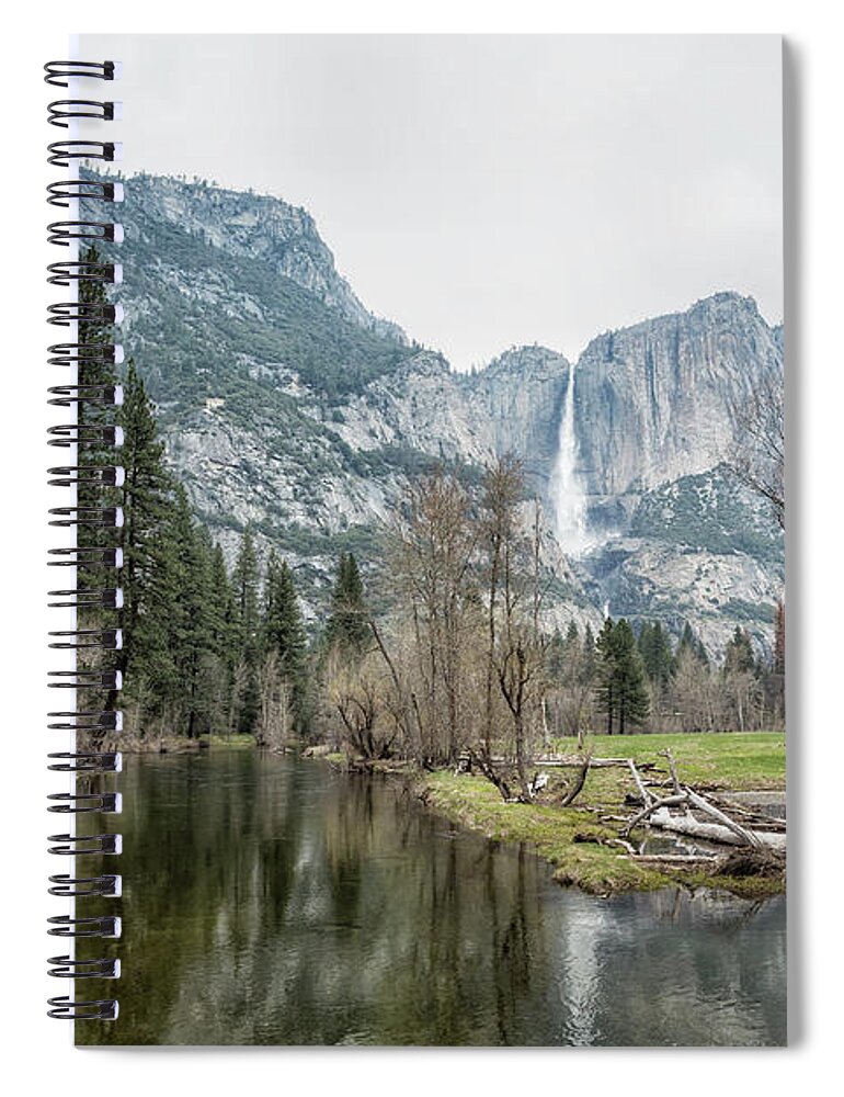Yosemite Falls Spiral Notebook featuring the photograph Yosemite Falls by Belinda Greb