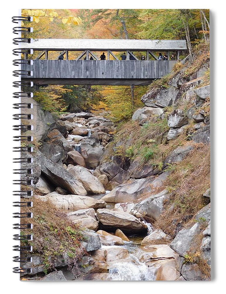 Sentinel Pine Spiral Notebook featuring the photograph Sentinel Pine Covered Bridge by Catherine Gagne