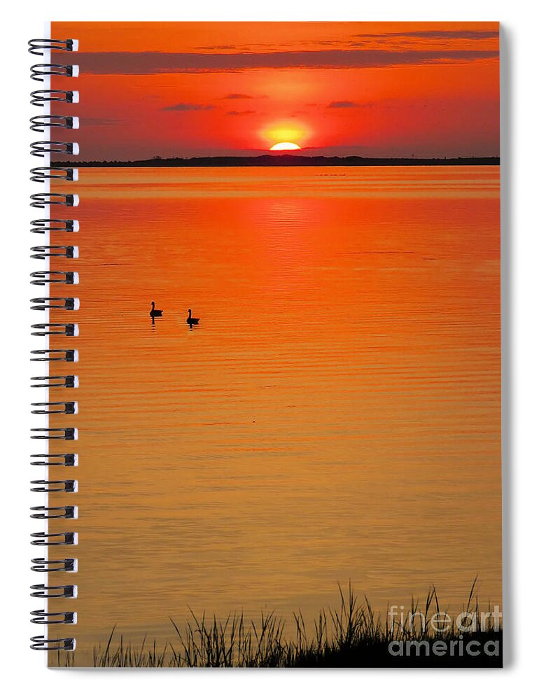 Sunrise Spiral Notebook featuring the photograph September 2 Sunrise by Janice Drew