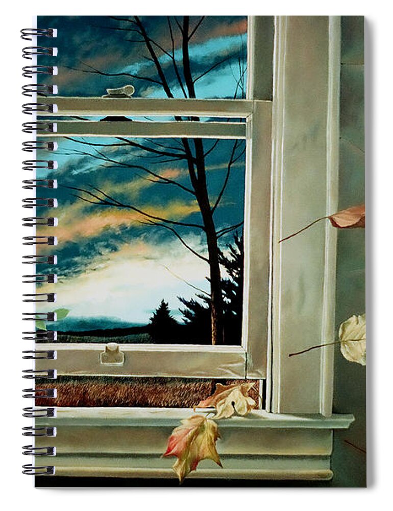 Autumn Spiral Notebook featuring the painting September Breeze by Christopher Shellhammer