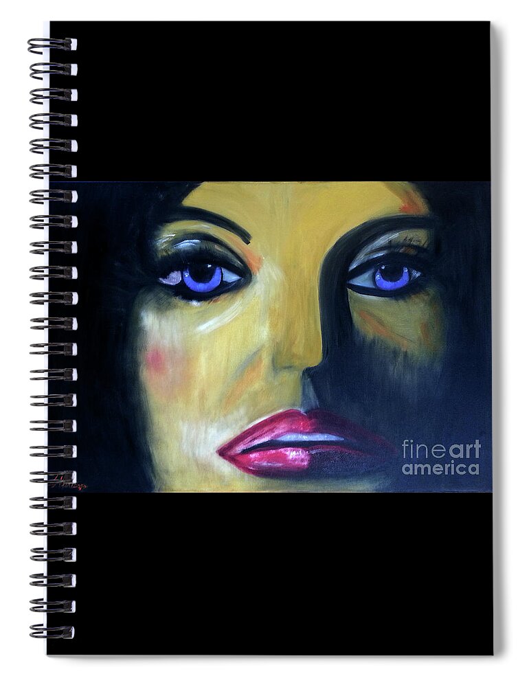 Lady Spiral Notebook featuring the painting Serengeti Skies by Artist Linda Marie
