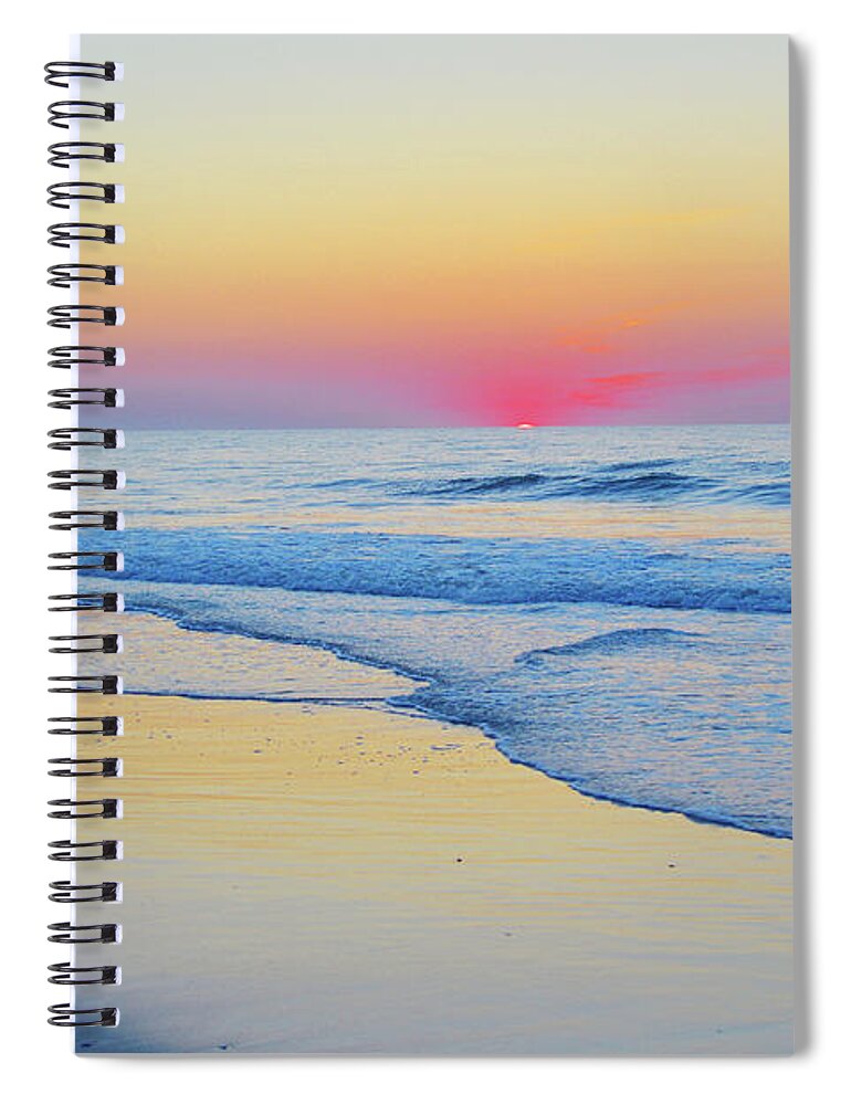 Robyn King Spiral Notebook featuring the photograph Serenity Beach Sunrise by Robyn King