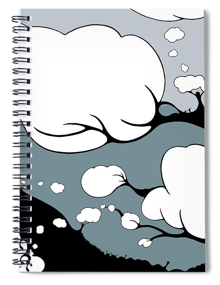 Climate Change Spiral Notebook featuring the drawing Serenity by Craig Tilley