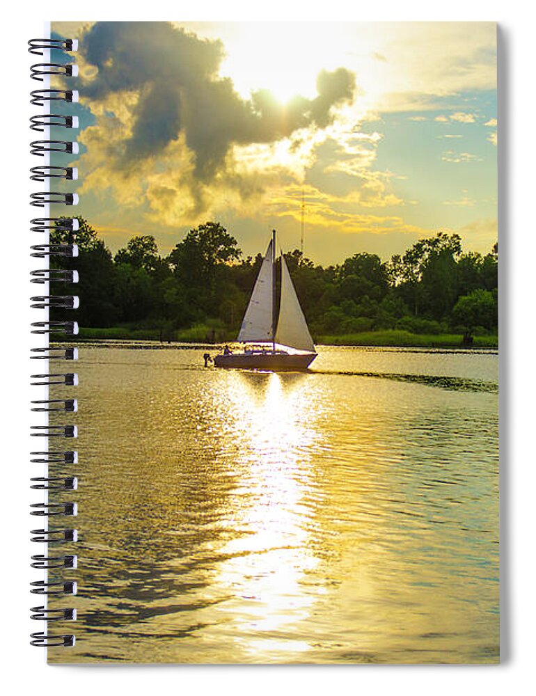 Sailing Spiral Notebook featuring the photograph Serenity by Mary Hahn Ward
