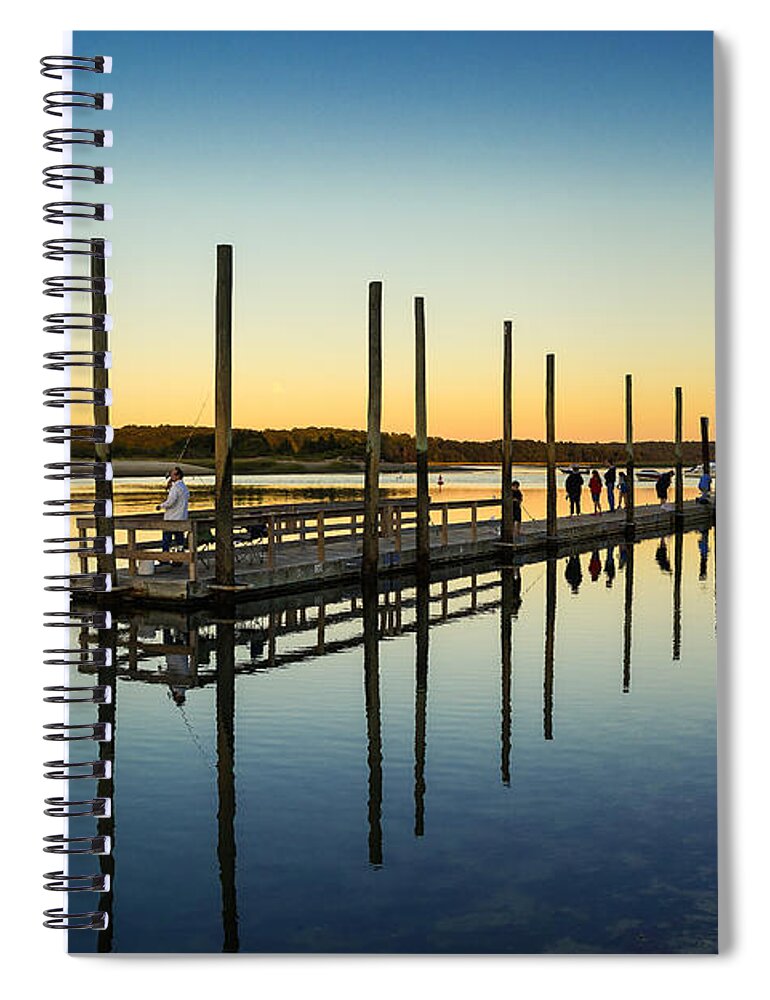  Sunrise Spiral Notebook featuring the photograph Serenity Sunset Kings Park New York by Alissa Beth Photography