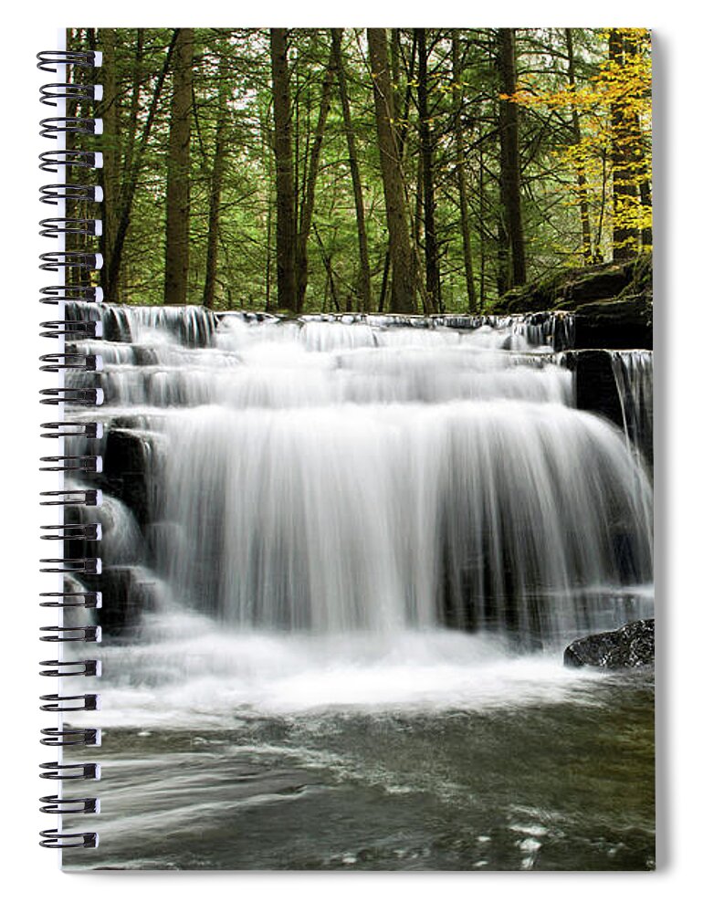 Waterfalls Spiral Notebook featuring the photograph Serenity Waterfalls Landscape by Christina Rollo