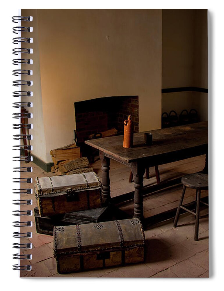 Dim Spiral Notebook featuring the photograph Servant's Hall by Ed Clark