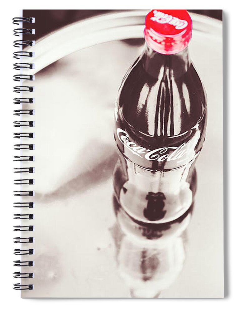 Refreshment Spiral Notebook featuring the photograph Service at the soda shop by Jorgo Photography