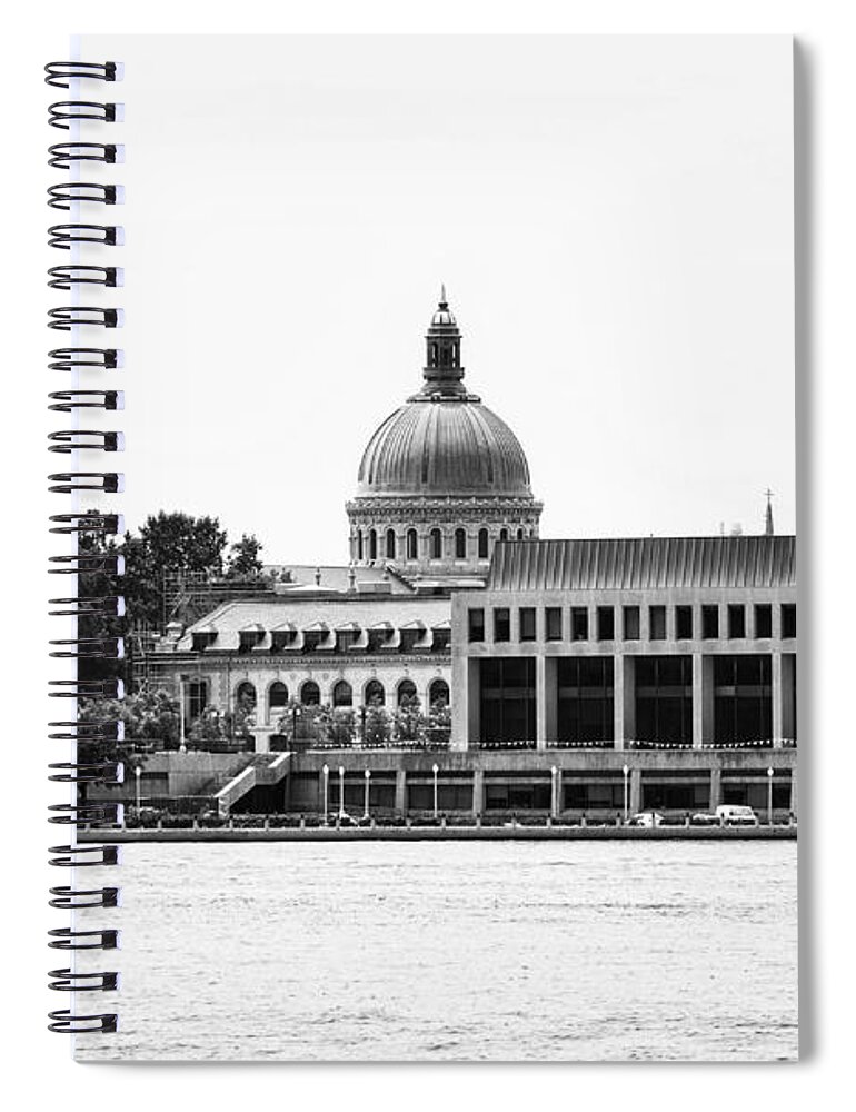 united States Naval Academy Spiral Notebook featuring the photograph Severn River View of United States Naval Academy by Brendan Reals