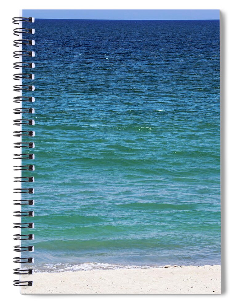 Beach Spiral Notebook featuring the photograph Shades of Blue by Mary Anne Delgado