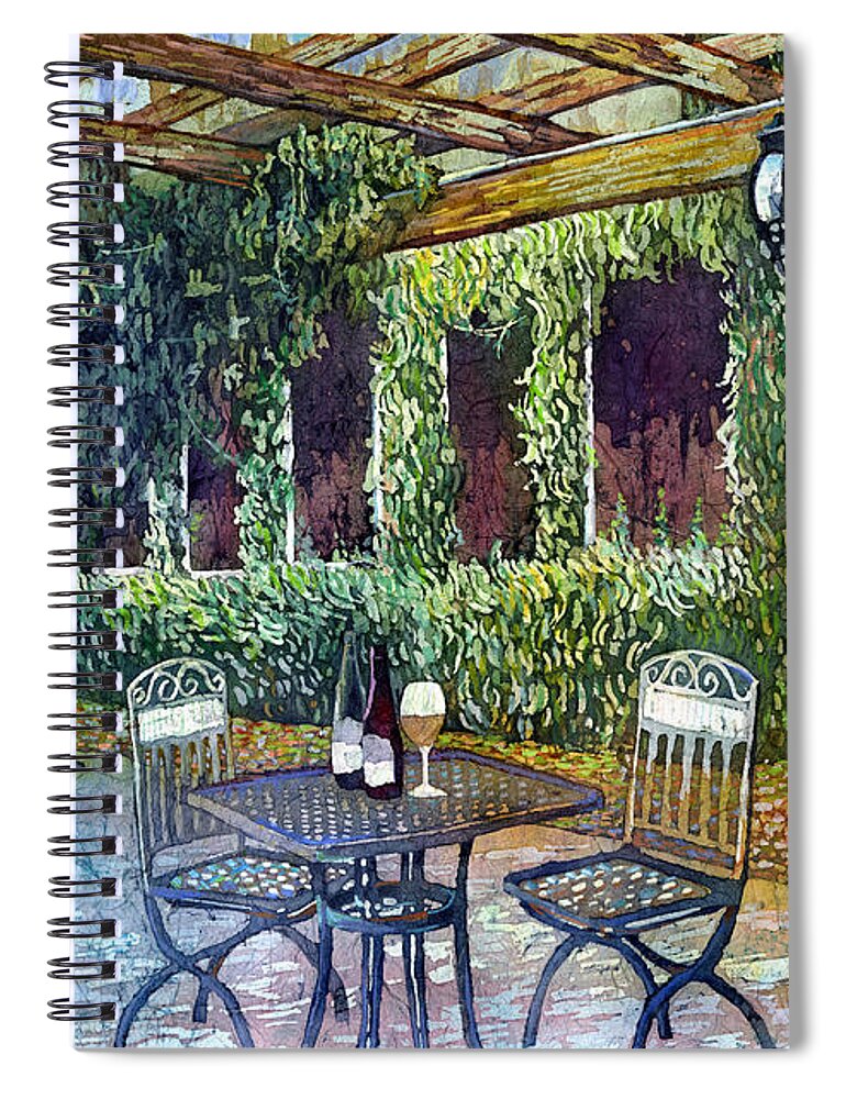 Wine Spiral Notebook featuring the painting Shades of Van Gogh by Hailey E Herrera
