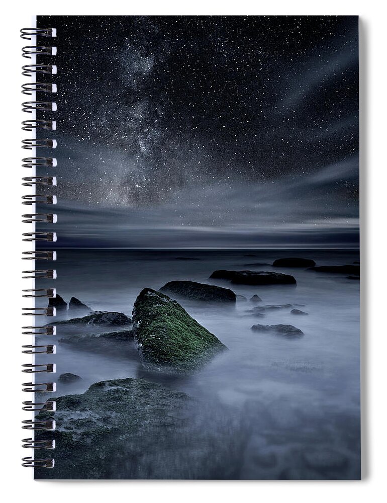 Night Spiral Notebook featuring the photograph Shades of Yesterday by Jorge Maia