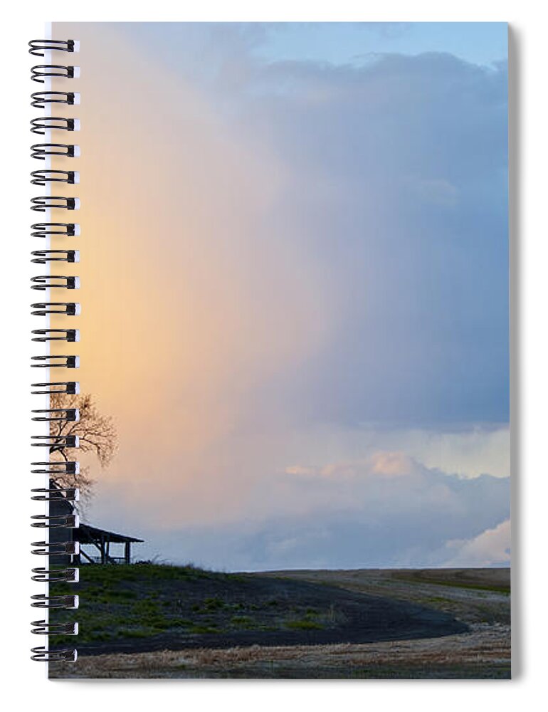 Barn Spiral Notebook featuring the photograph Shadows and Light by Sandra Parlow