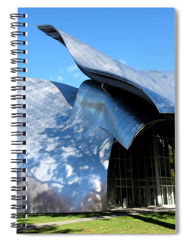 Architecture Spiral Notebook featuring the photograph Shadows by Maxine Kamin