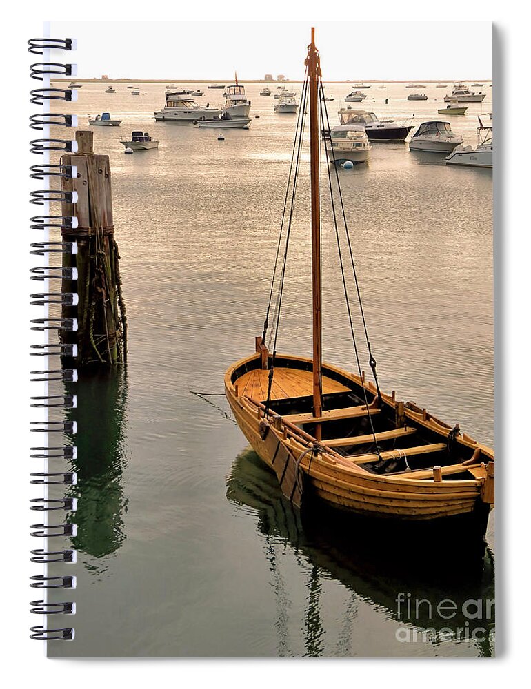 Shallop Spiral Notebook featuring the photograph Shallops Return by Janice Drew