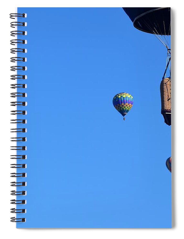 Hot Air Balloons Spiral Notebook featuring the photograph Share The Air by John Glass