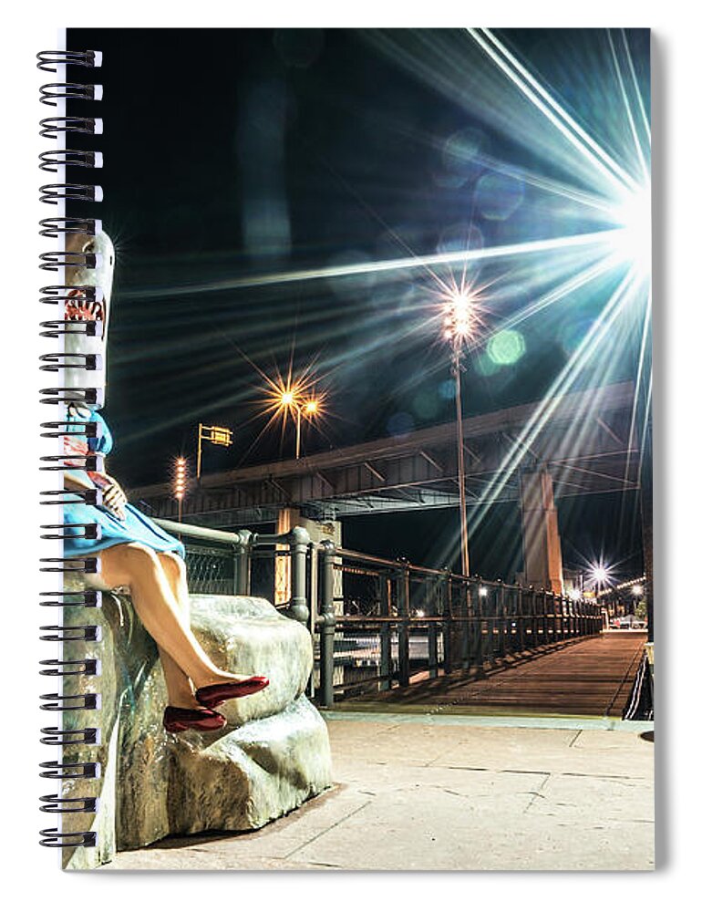 2018 Spiral Notebook featuring the photograph Shark Girl by Dave Niedbala