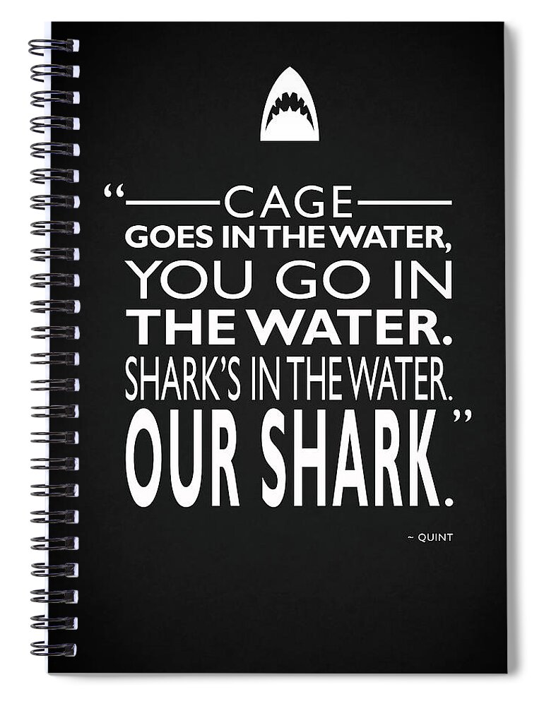 Jaws Spiral Notebook featuring the photograph Sharks In The Water by Mark Rogan