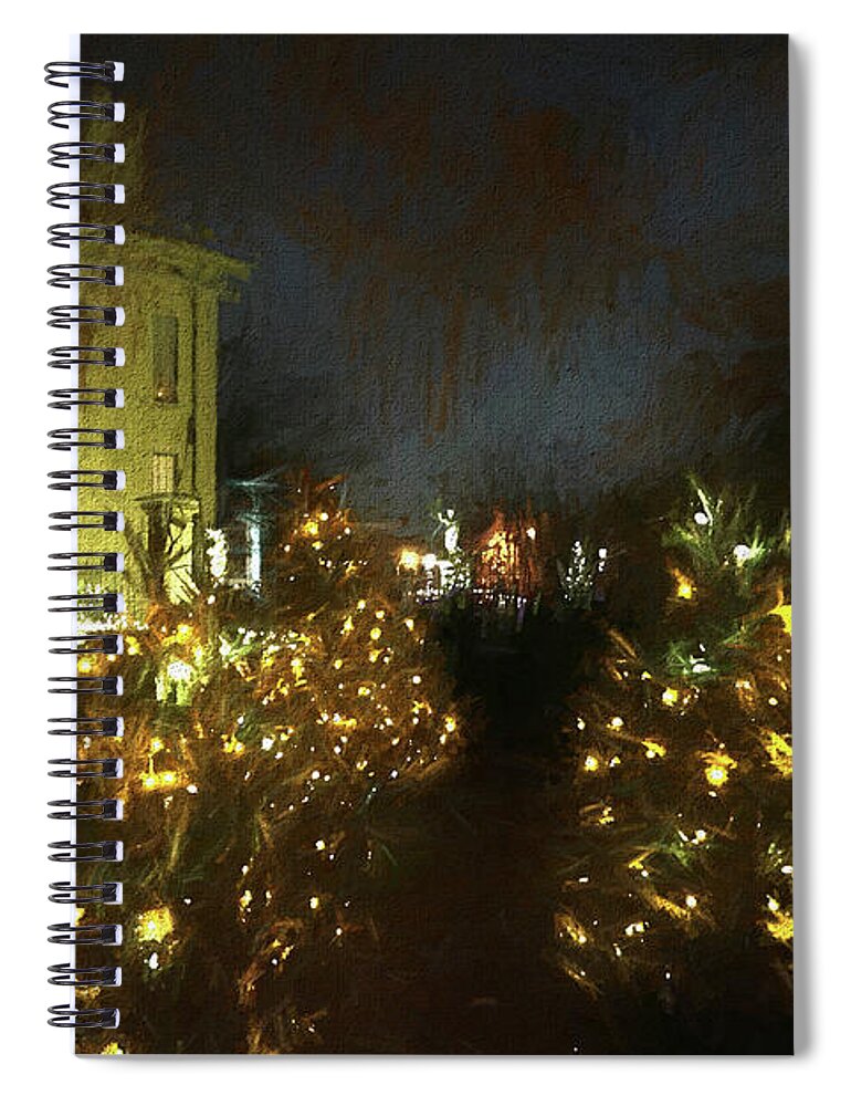 Missouri Botanical Gardens Spiral Notebook featuring the digital art Shaw Gardens Glow by John Freidenberg