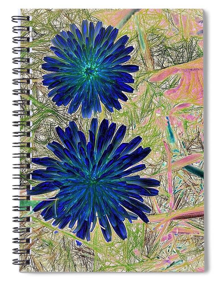 Nature Spiral Notebook featuring the mixed media She Is Back With Abstract by Debra Lynch