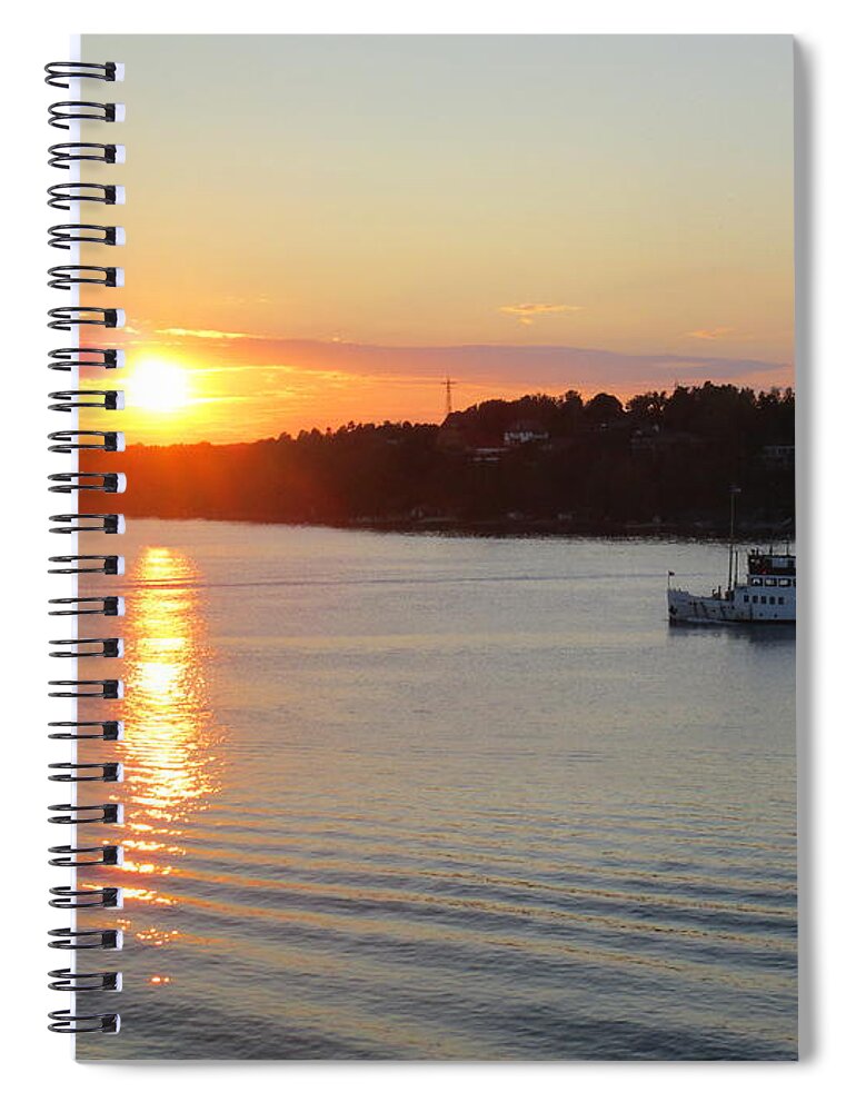 Silhouette Spiral Notebook featuring the photograph She Lullabied by Rosita Larsson