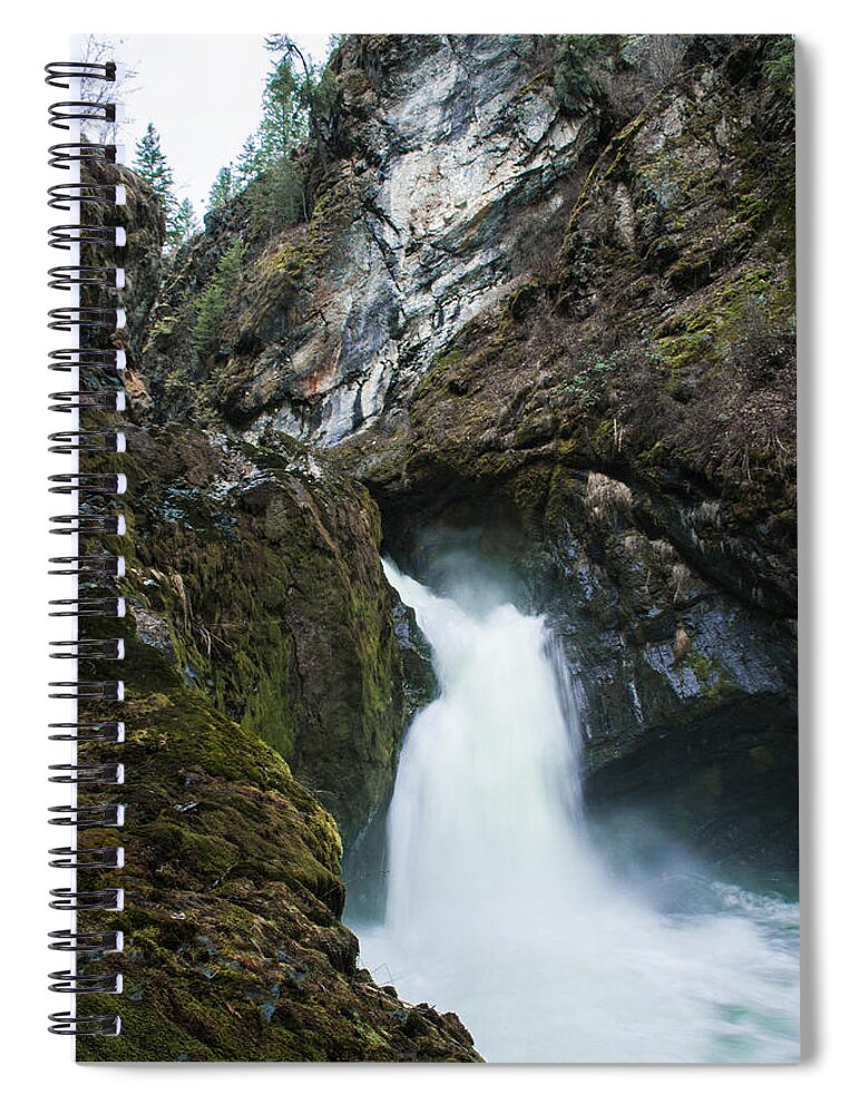 Washington Spiral Notebook featuring the photograph Sheep Creek Falls by Troy Stapek