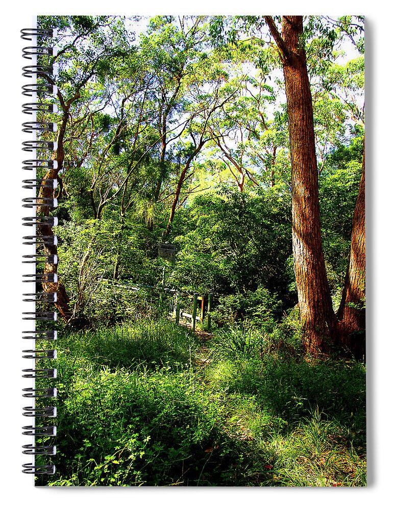 Sheepwash Creek Spiral Notebook featuring the photograph Sheepwash Creek Footbridge by Miroslava Jurcik