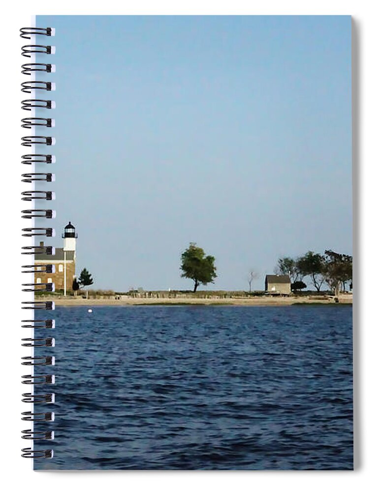 Lighthouse Spiral Notebook featuring the photograph Sheffield Island Lighthouse by Xine Segalas