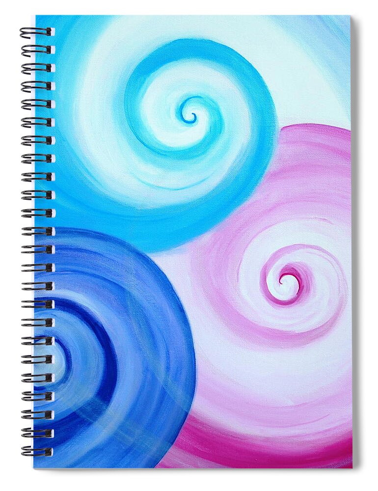 Shekina Spiral Notebook featuring the painting Shekina Glory by Deb Brown Maher