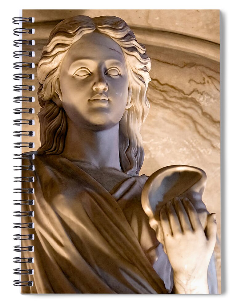 Sculpture Spiral Notebook featuring the photograph Shell In Hand by Christopher Holmes